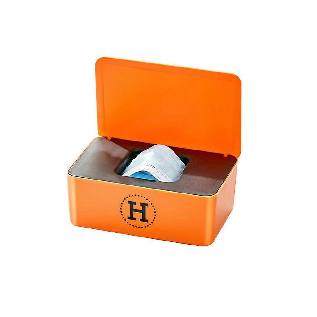 Desktop Storage Box Household Wet Tissues Dispenser Holder with Lid for Masks