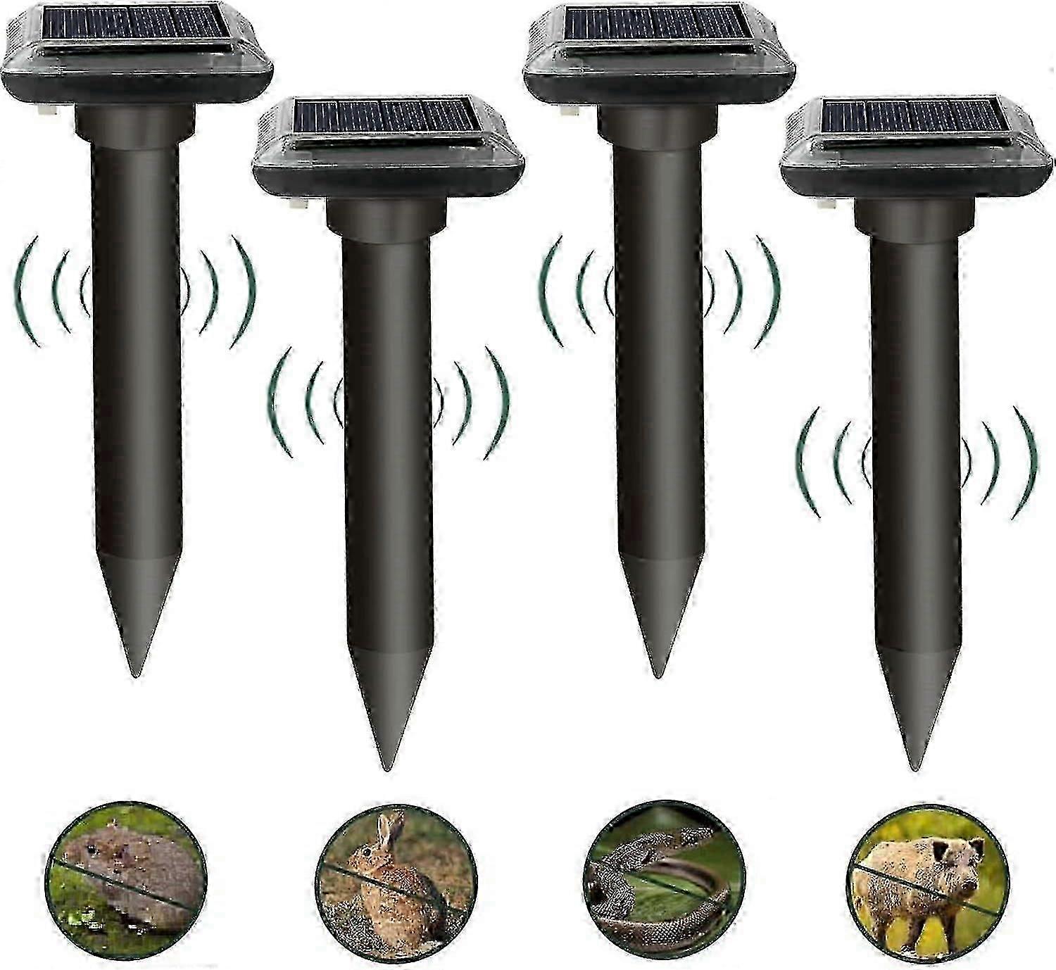 Ultrasonic Animal Repellent Outdoor Waterproof And Sunscreen Snake And Mole Repellent Buzzer Mouse Repellent Device L