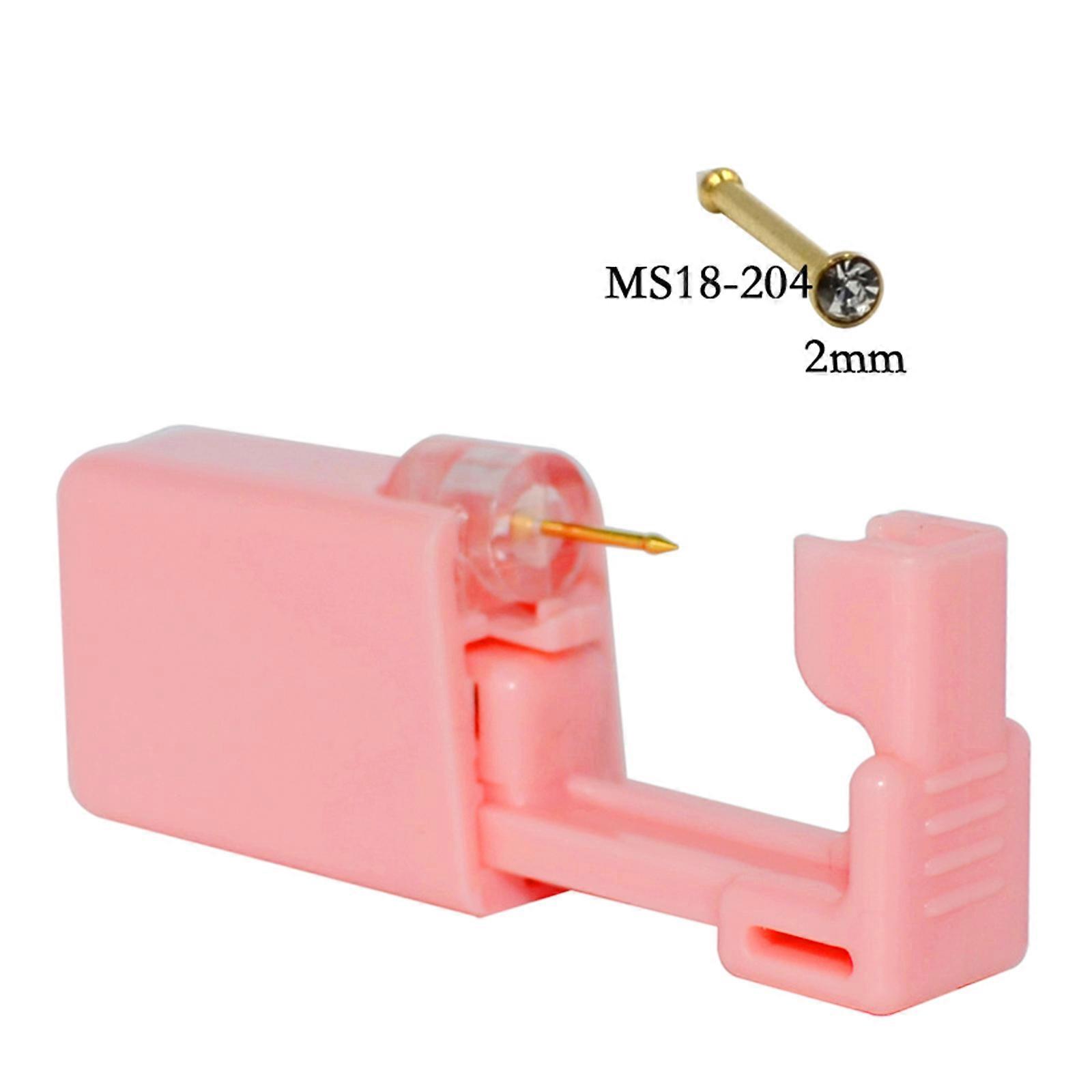 Stainelssスチール無痛ノーズピアスツール使い捨て安全ピアスツールキットゴールデンホワイトダイヤモンド