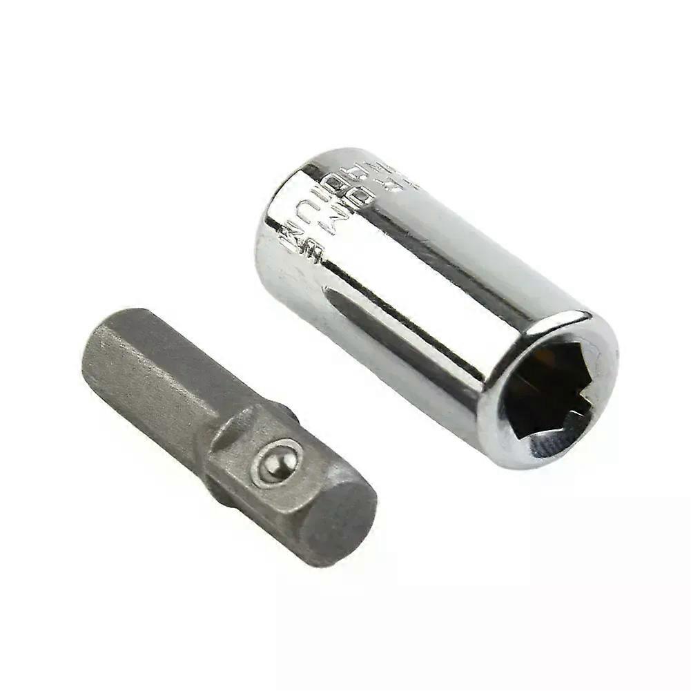 1/4Square DriveTo 1/4 Hex Shank Socket+1/4 Drill Socket Adapter Driver Quick Change Chucks Hand Socket Power Tool
