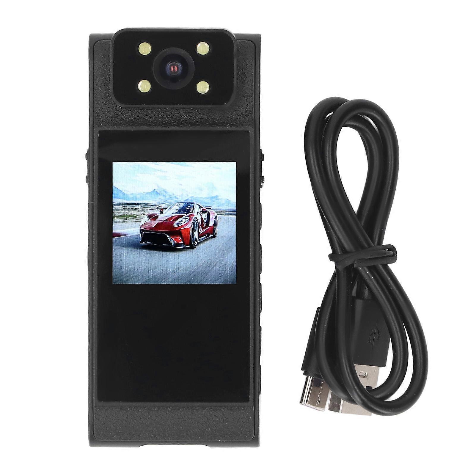 4K WiFiボディマウントカメラバッククリップ180度回転レンズループ録画1400mAhバッテリーポケットビデオレコーダー法執行機関用