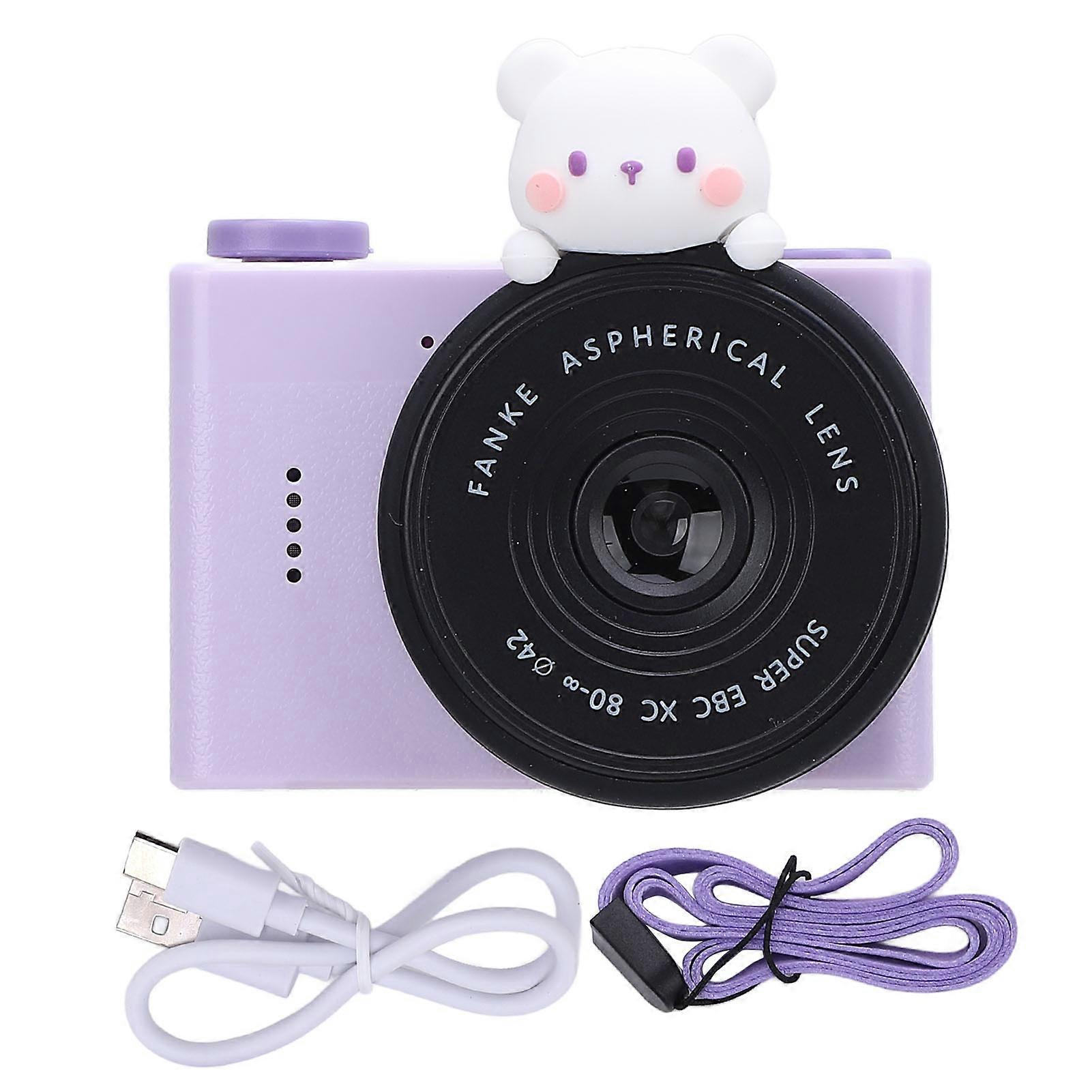 20MP Small Digital Camera with IPS Screen 1280x720 Dual Front Rear Cameras Built-in Filters Support 64GB Compact Camera with Lanyard