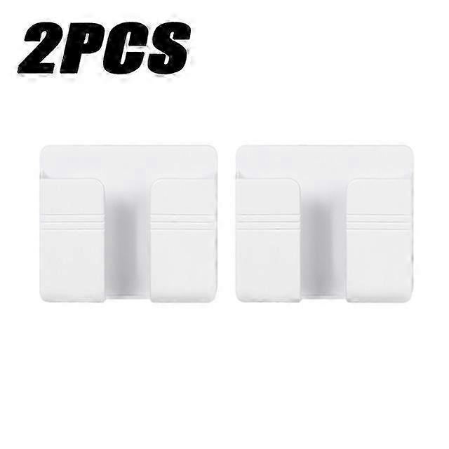 1-3PCS Self-Adhesive Phone Shelf Wall Mount Holder - White 2PCS