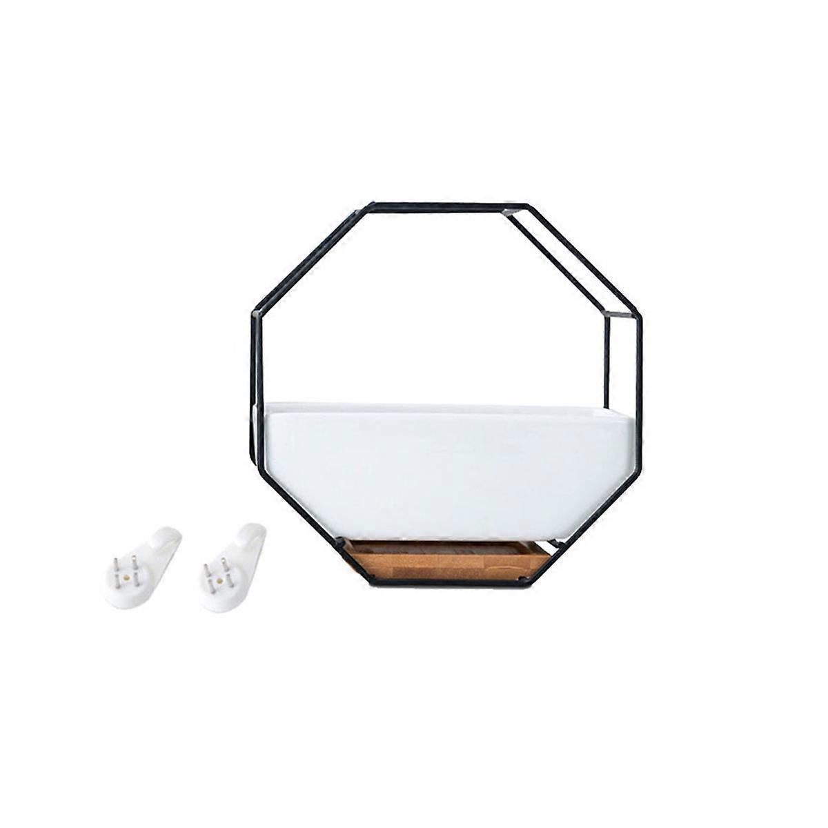 Ceramic Basin Holder with Functional Design for Desk and Shelf Arrangement