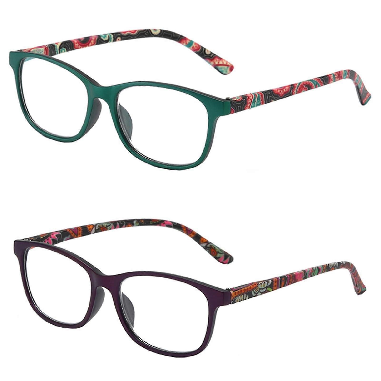 Lady Reading Glasses Blue Light Blocking, Spring Hinge Eyeglasses for Women