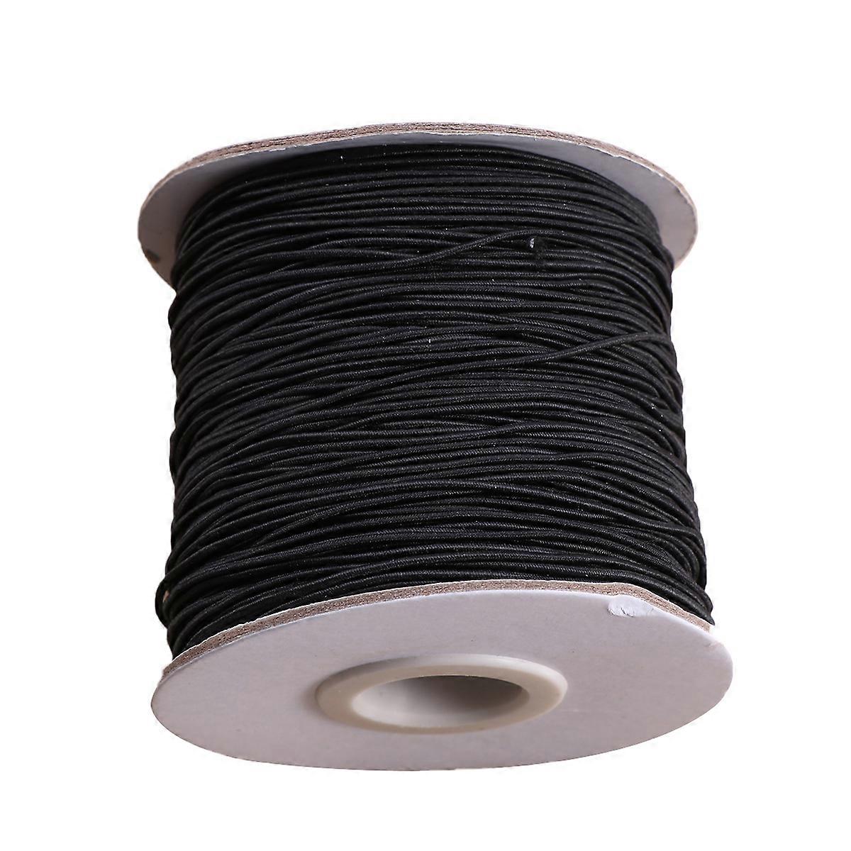 Bracelet Jewelry Making Elastic Cord Beading Threads Stretch String 1mm 100 Meters Black Jewelry Makers 1Pack