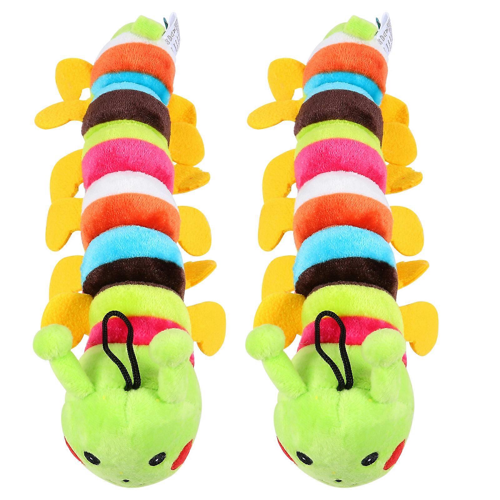Squeaky Dog Toys for Puppies Teething Aid Chew Resistant Plush Stuffed Interactive Playtime 2Pcs