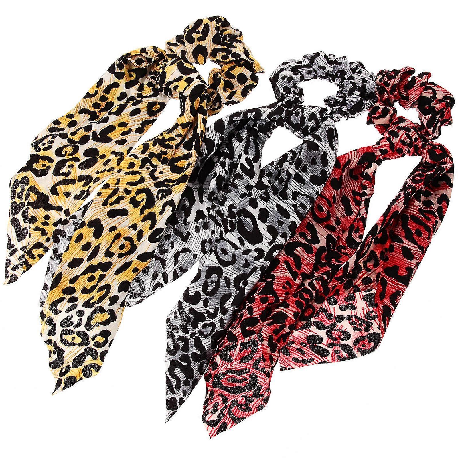 Poignets de queue de cheval pour les cheveux des femmes Flamingo motif cheveux anneau chic coiffe vert 3Pcs