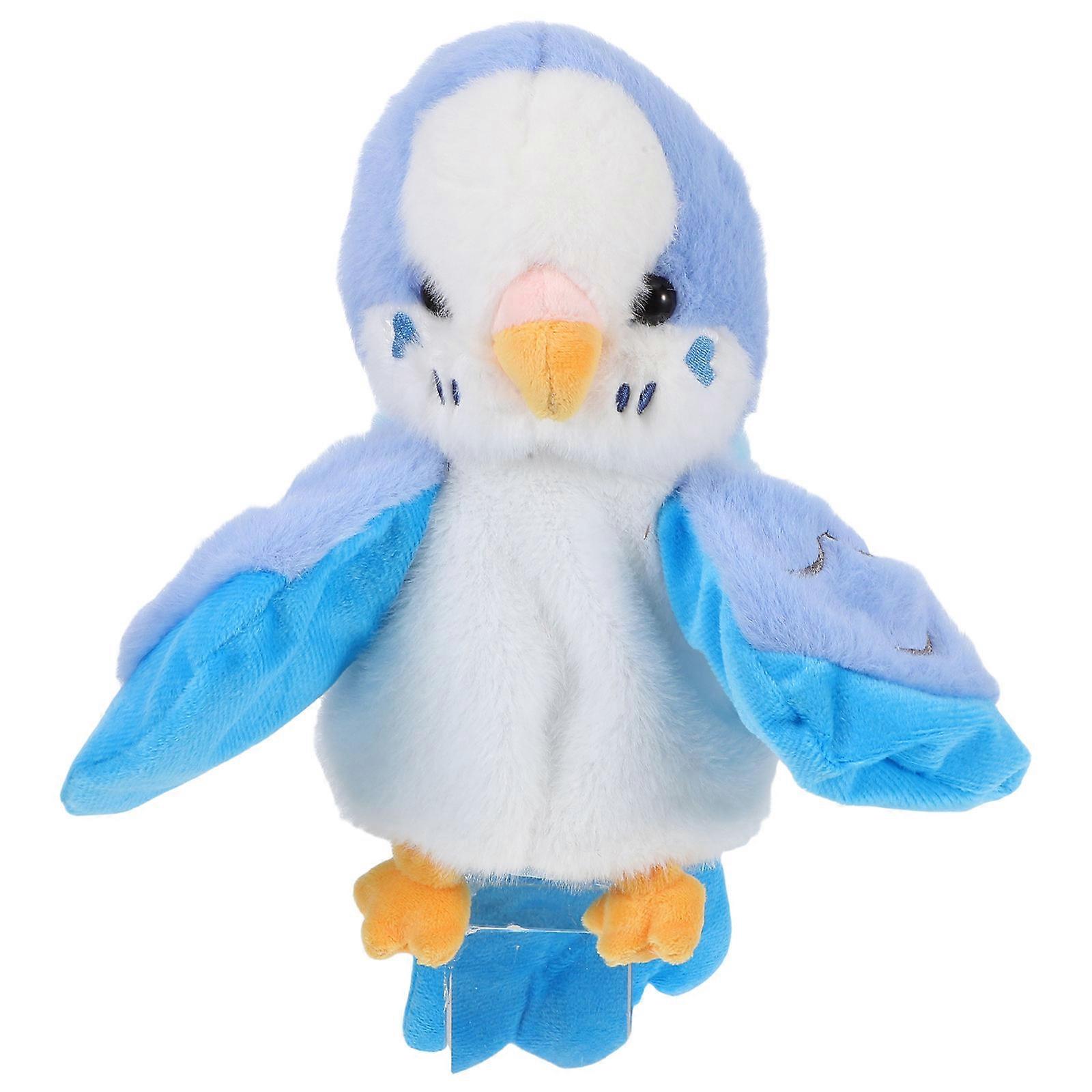 Lovely Parrot Shaped Hand Puppet For Toddlers Skill Development Plush 1Pcs