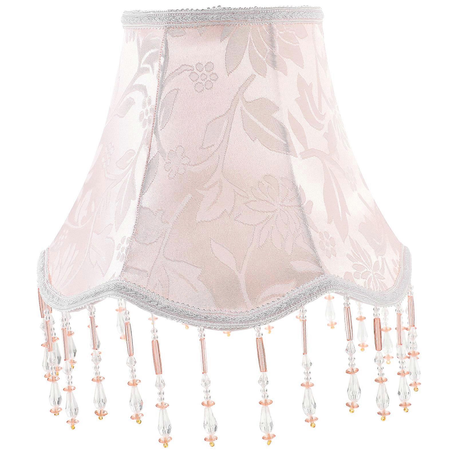 Fringe Cloth Lamp Shade Decorative Fabric Shade for Table, Bedside & Floor Lamps, Elegant European Style, Soft Light, Durable & Versatile Design