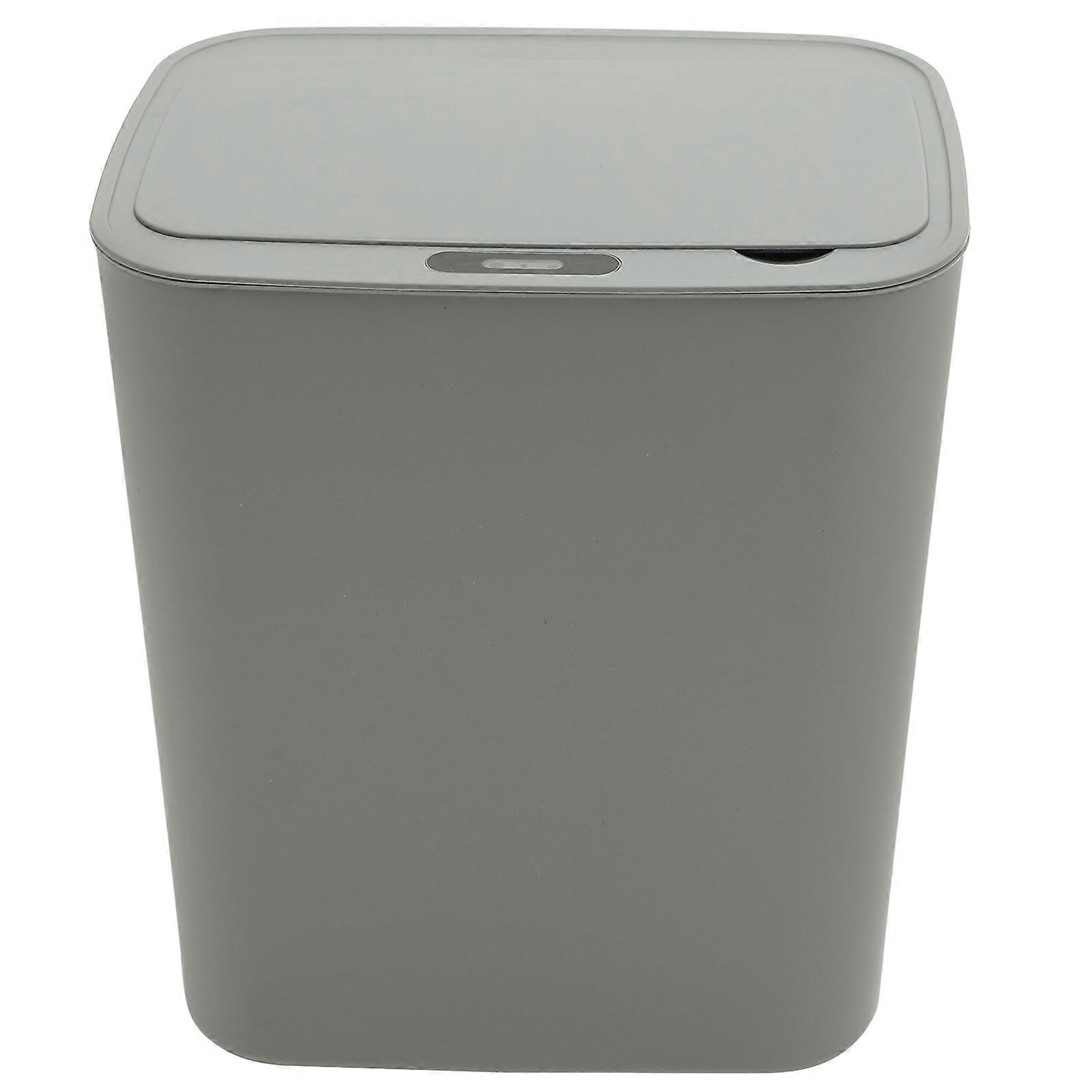 Garbage Can Automatic Induction Trash Can For Hotel Grey 31.3X23CM 15L Smart Design 1Pcs