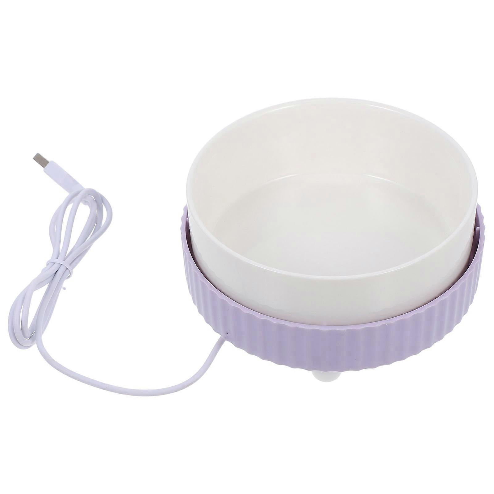 Temperature Control Pet Bowl Indoor And Outdoor Use Round Shape 1Set