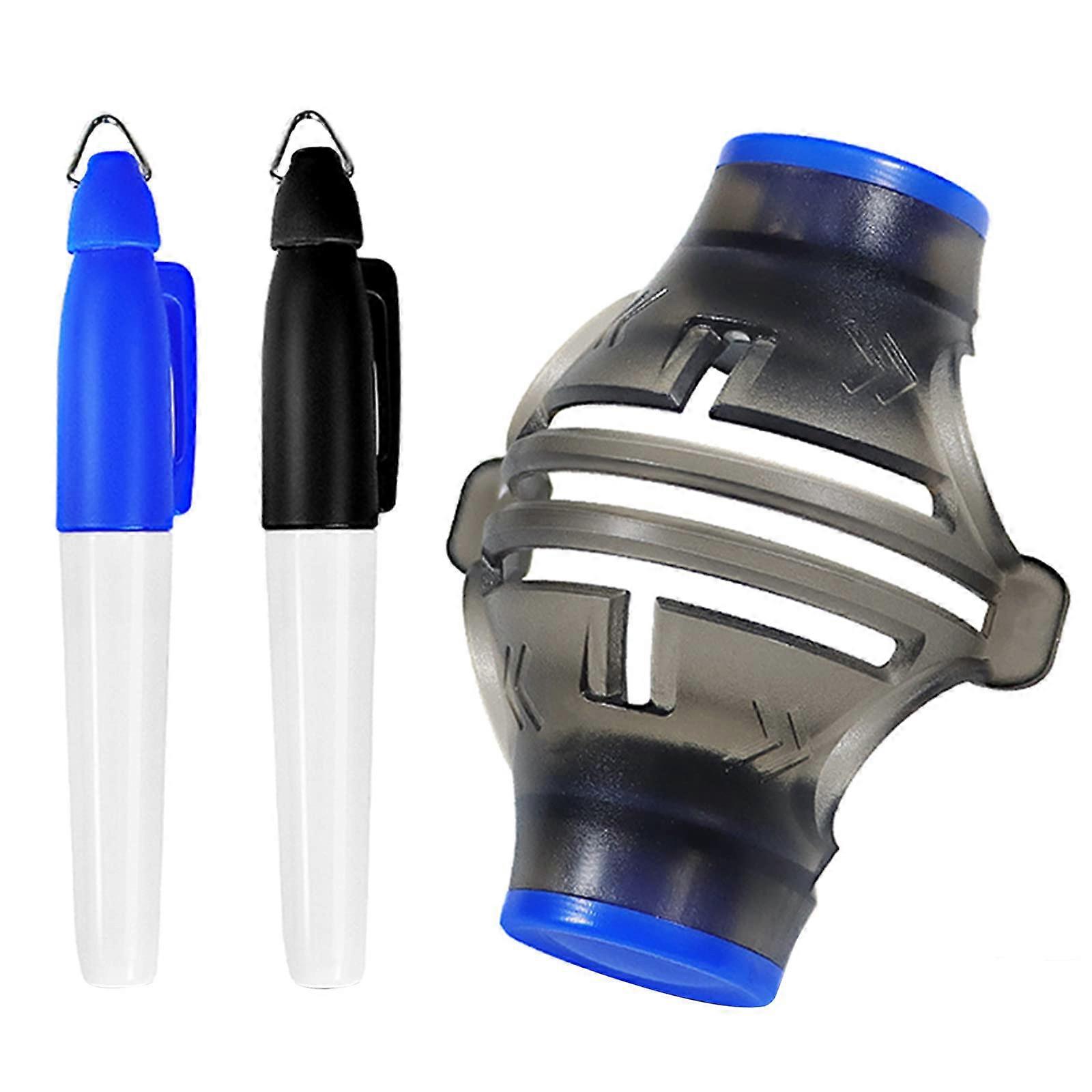 2-Color Liner 360-Degree Marking Clip with Pen Marker for Precise Line Alignment and Drawing Tasks