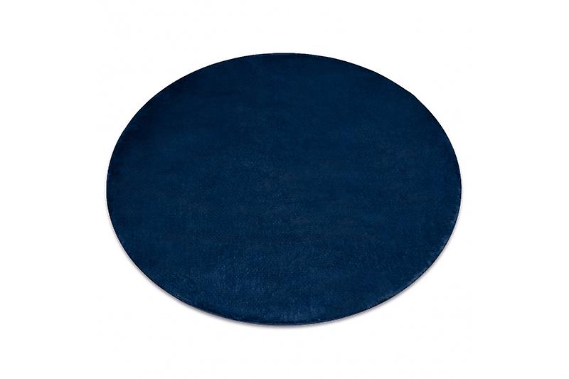 Modern washing carpet POSH circle shaggy, plush, thick anti-slip navy blue