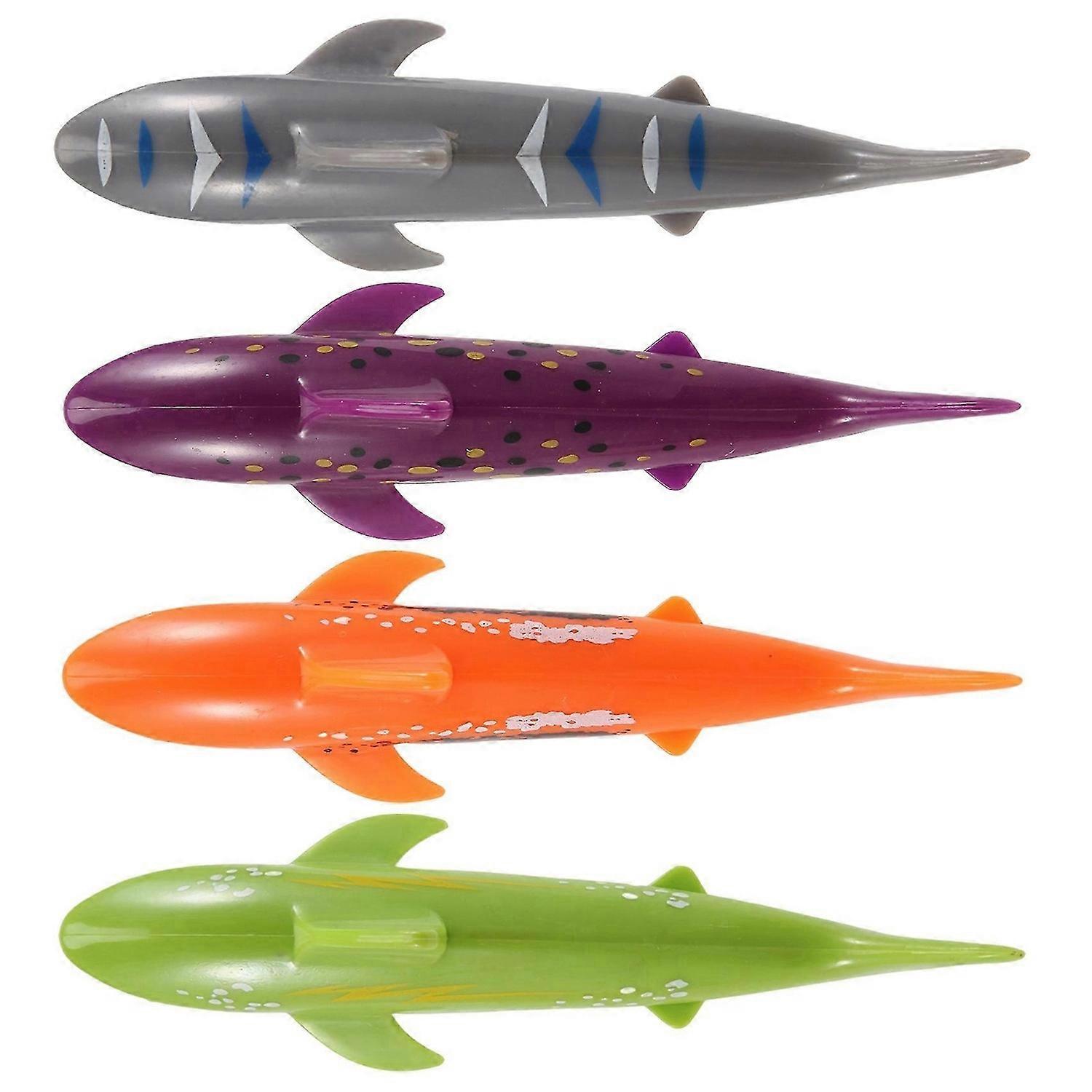 4 PCS Children's Swimming Toy Shape Dive Toy Water Game Toy Game Diving Toy Pool Glide Throw Toy