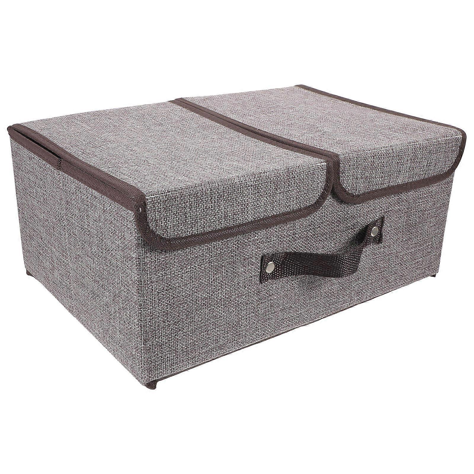 Storage Box With Lids Multi Functional Clothes Organizer Foldable Home Organization 36x26cm Grey 1Pack