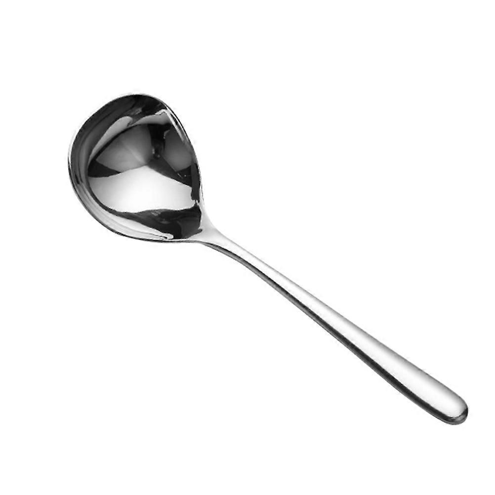 Stainless Steel Round Condiments Spoons Multi-purpose For Camping Kitchen Utensils Silver 1Pack