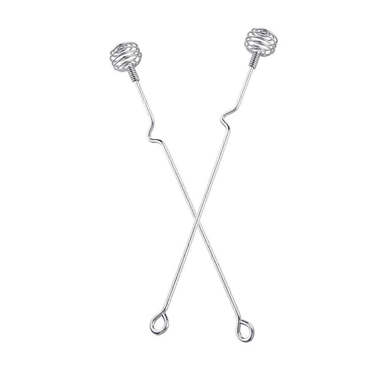 Stainless Steel Mixing Spoons 2-Pack, Coffee Spoons, Long-Handled Stirring Spoons, Reusable Kitchen Utensils