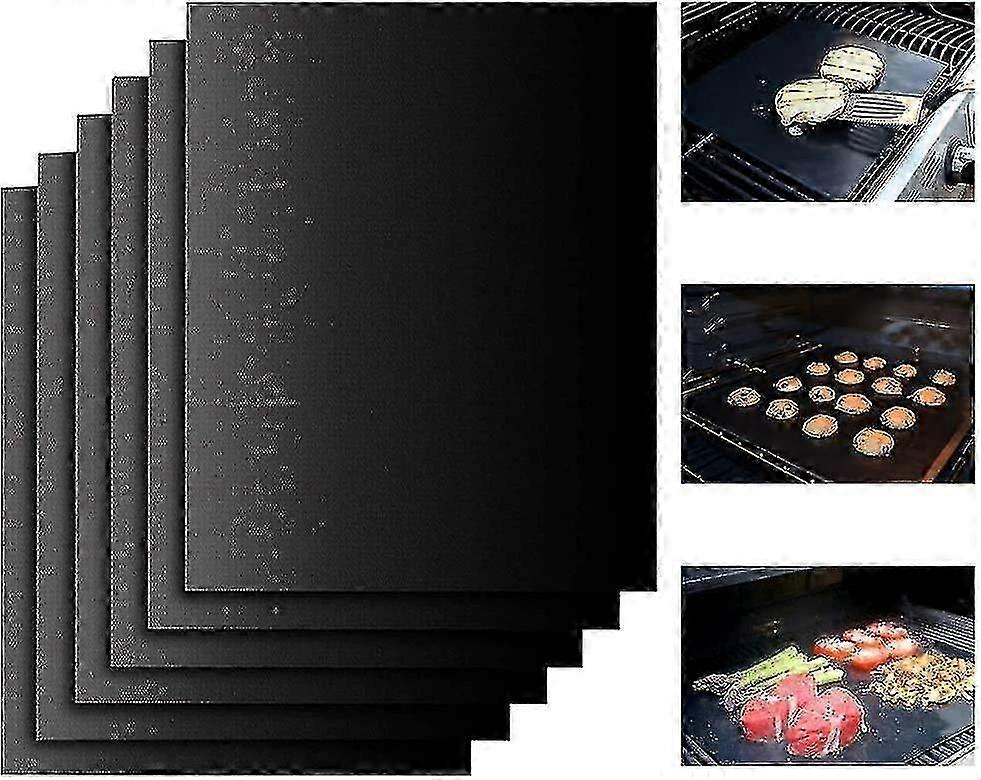 Grill Mat Set Of 6-100% Non-stick Bbq Grill Mats, Heavy Duty, Reusable _SZXM