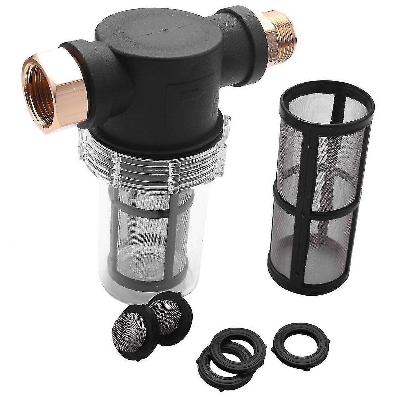 Sediment Filter Attachment Garden Hose Inlet for Outdoor Gardening Water (100 Mesh S