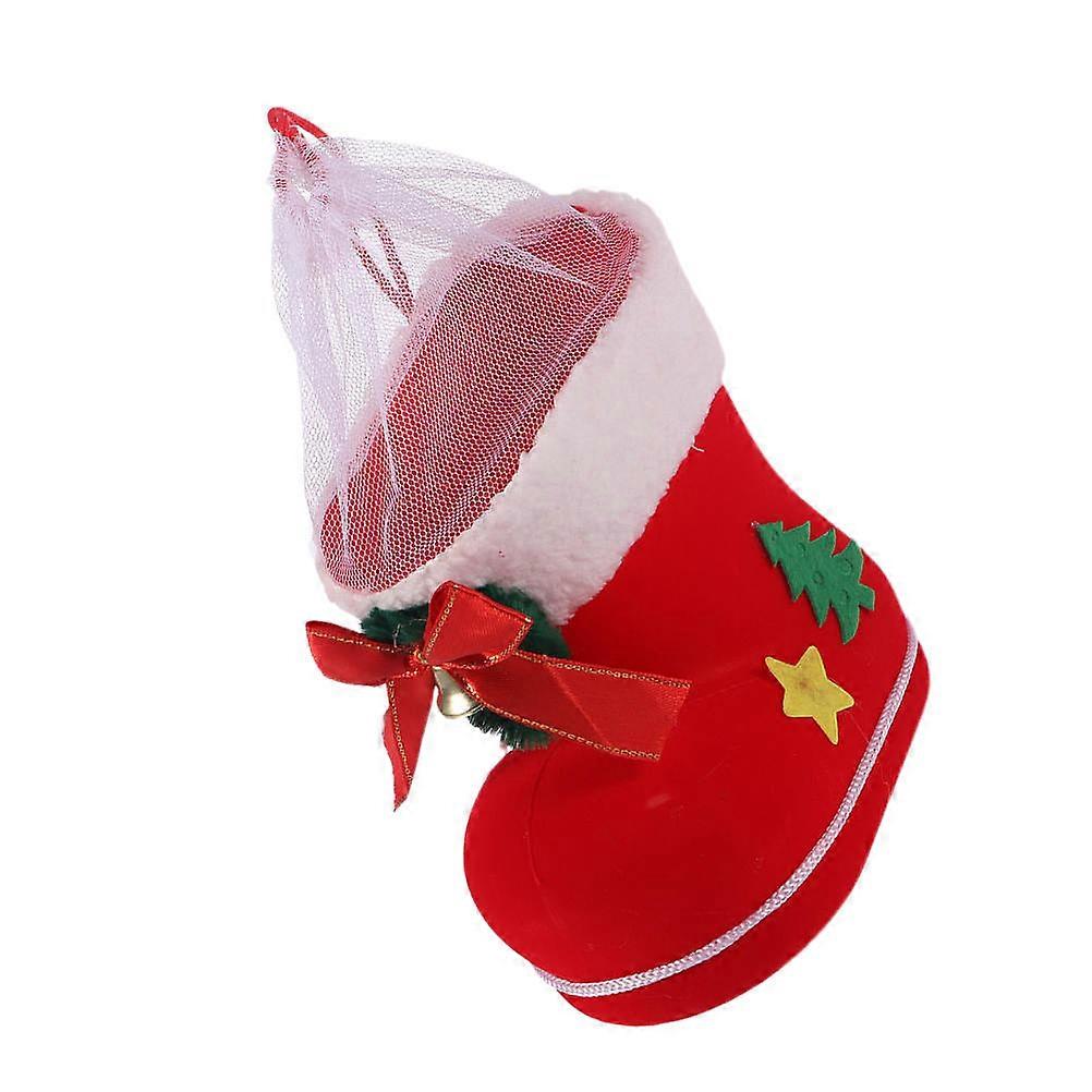 Lollipop Hanging Decorations Christmas Stockings Boot-Shaped Sock Design For Tree Ornament Multi Color 14 x 8 x 14 Cm present Container 2Pcs