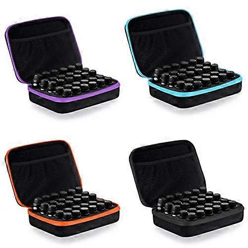 Essential Oil Case for 30 Bottles 5ML 10ML 15ML Travel Storage Bag Portable Purple Essential Oil Organizer