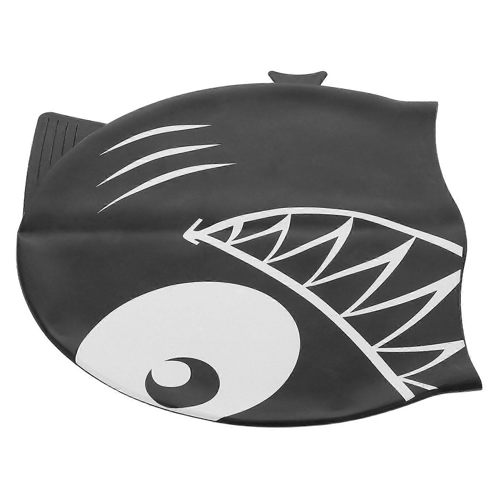 Shark Silicone Swim Cap for Boys with Ear Protection – Soft Comfortable Bathing Hat for Pool or Beach, Cartoon Design for Long or Short Hair