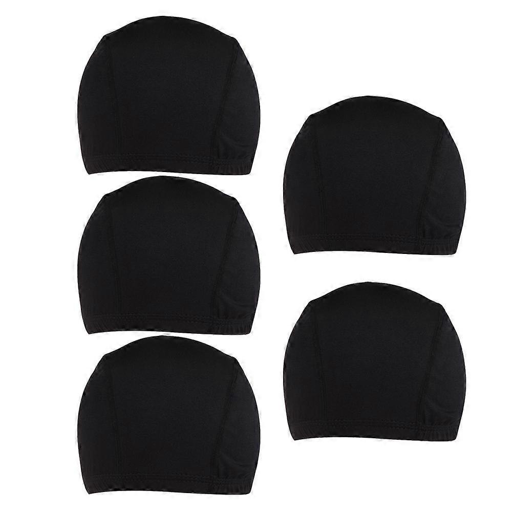 Skull Cap For Wigs Elastic Wig Hat Stretchy Hooded Breathable Sweat-Absorption Comfortable To Wear 24x15cm 5Pcs