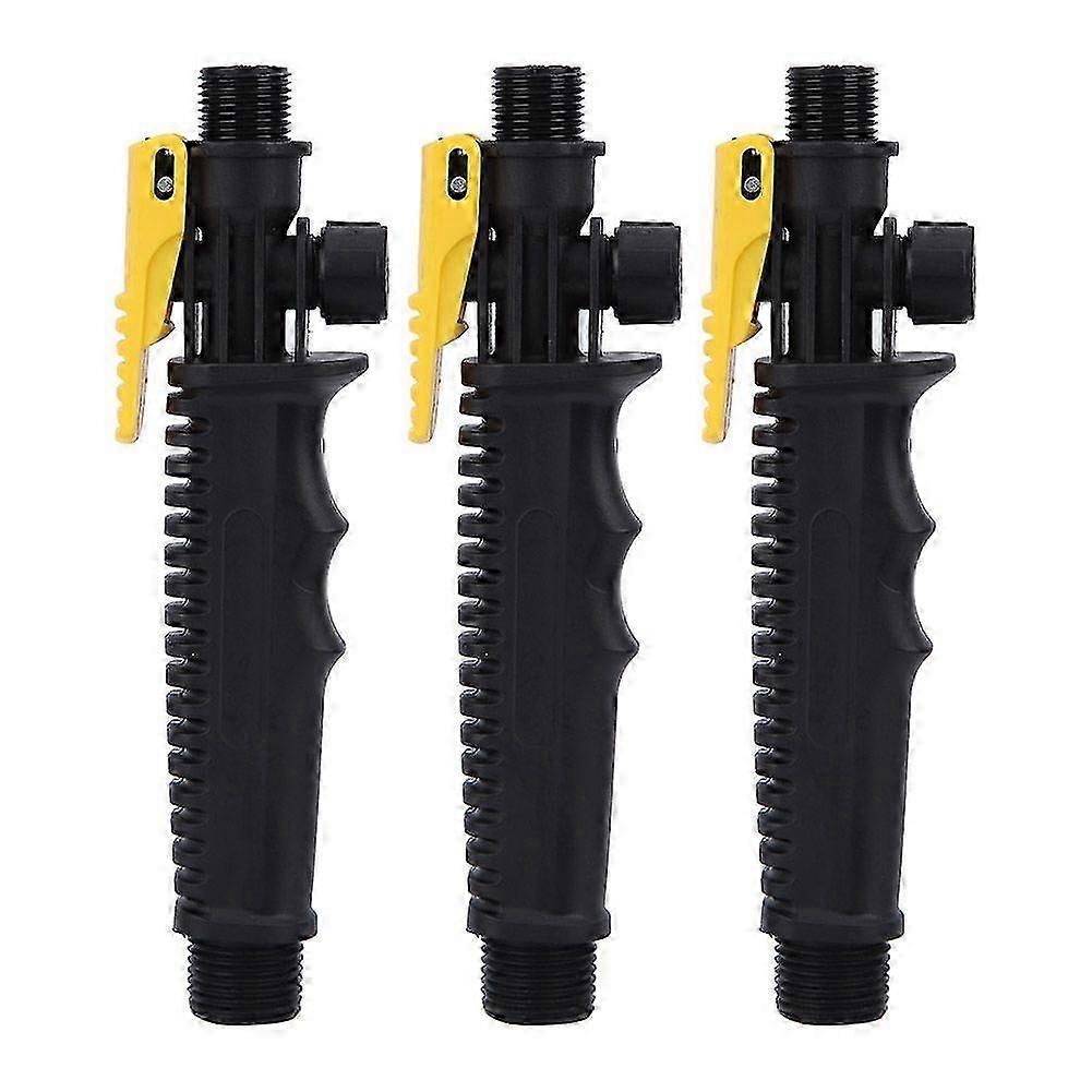 3Pcs Male Thread Garden Sprayer Handle with Filter Small Dia. G3/8 Large Dia. G1/2 Components