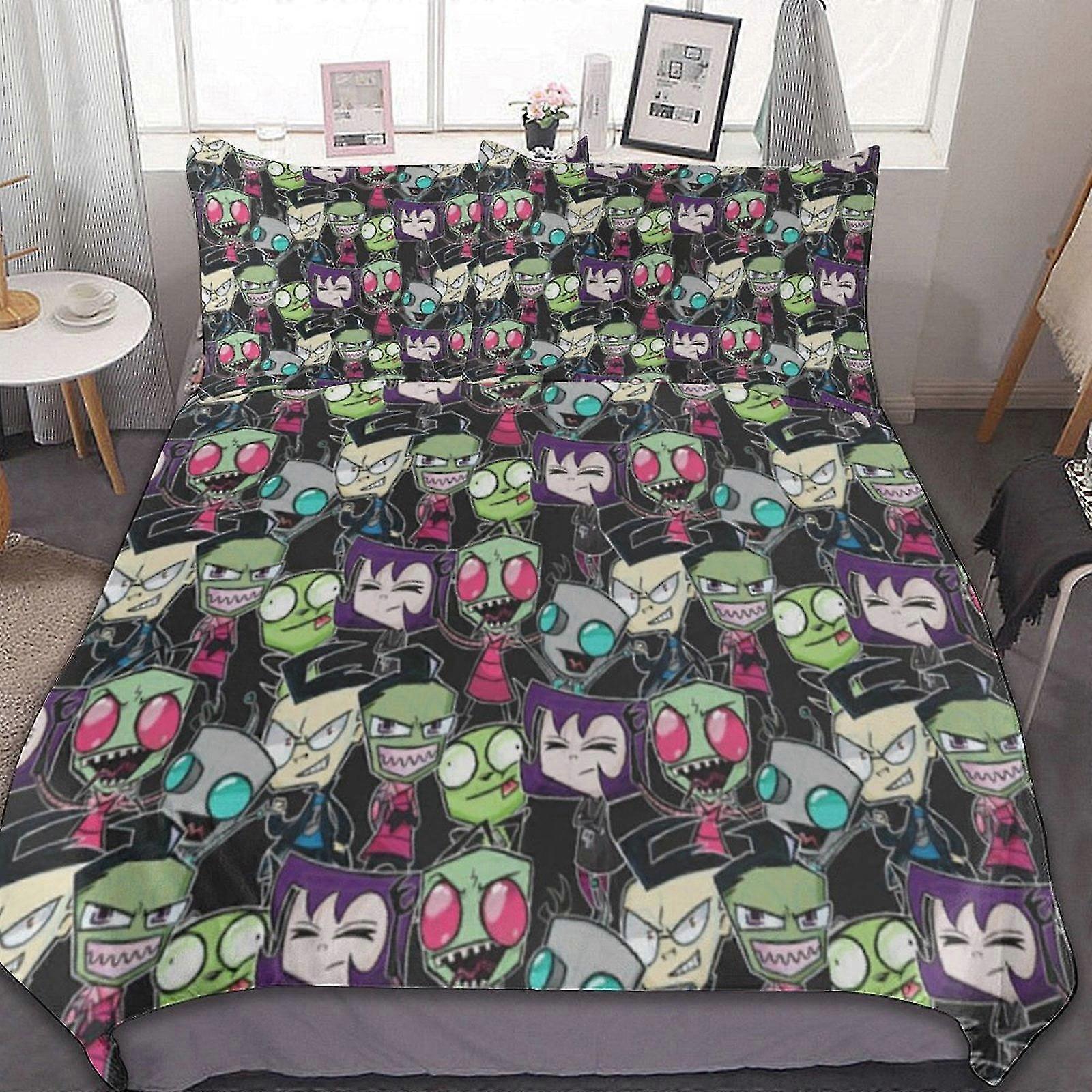 Conjuntos de cama confortáveis com 1 capa de edredom e 2 fronhas, conjuntos de edredom macio para decoração de quarto