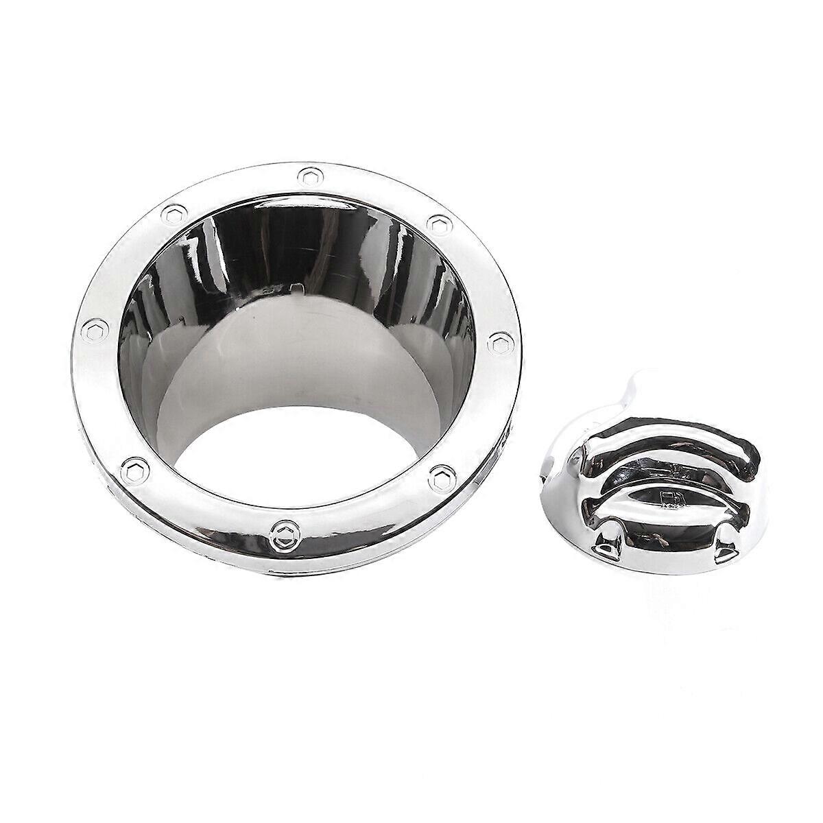 For Hummer H2 2003-2009 Car Fuel Door Bezel Gas Tank Cover Moulding Trim Chrome Cap Hatch Oil Filler Decorative