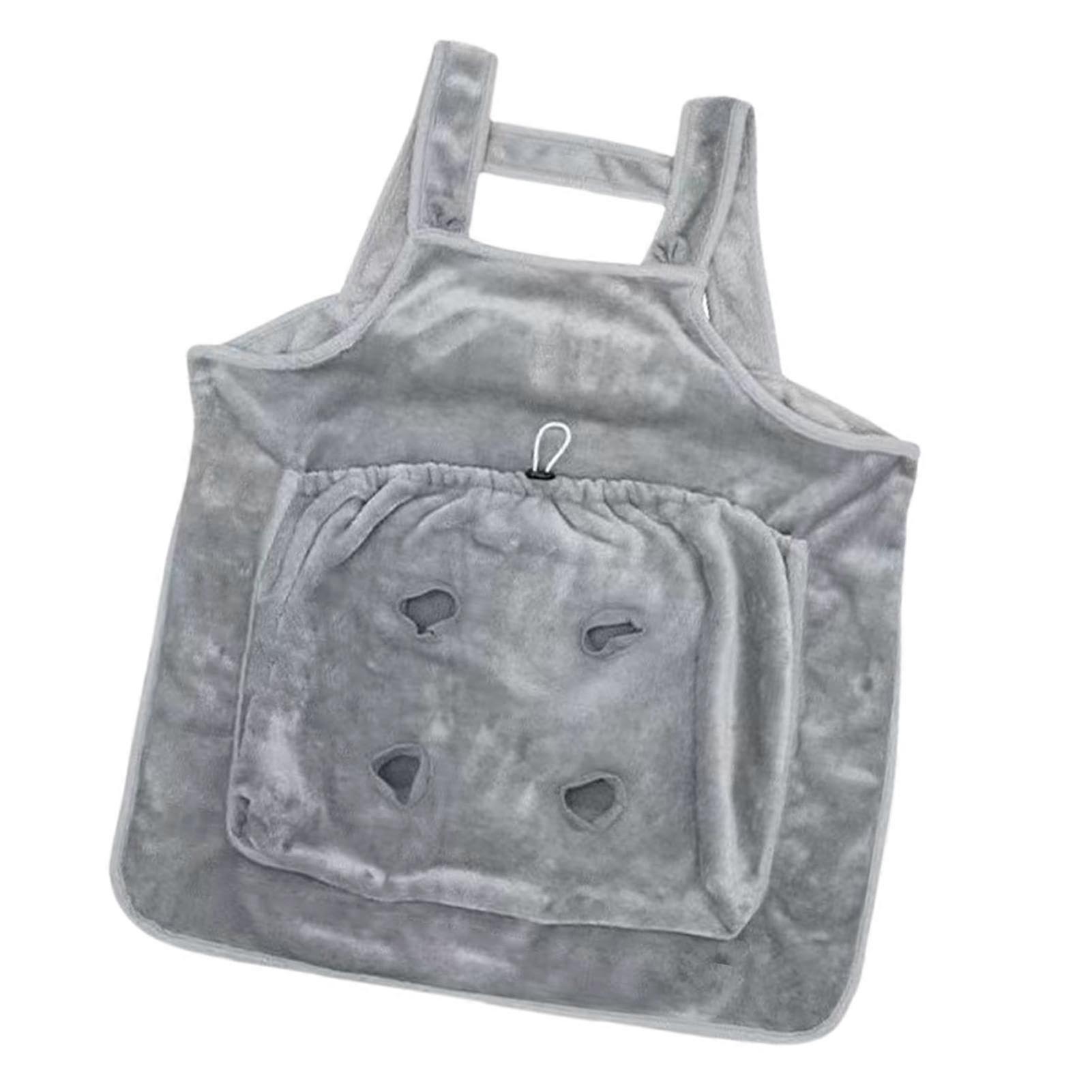 Cat Carrier Apron with Holes, Washable Hands-Free Carrier for Small Cats and Dogs, Soft Sleeping Bag Design, Adjustable Size