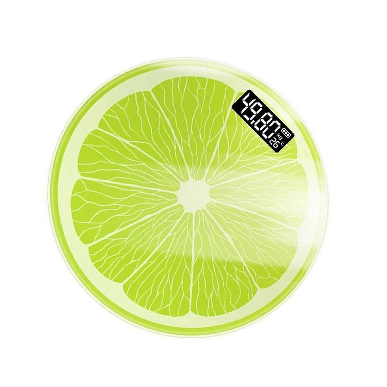 Digital Body Scale - Electronic Weight Scale with Tempered Glass, Smart Features, Green Color, Fat Measurement