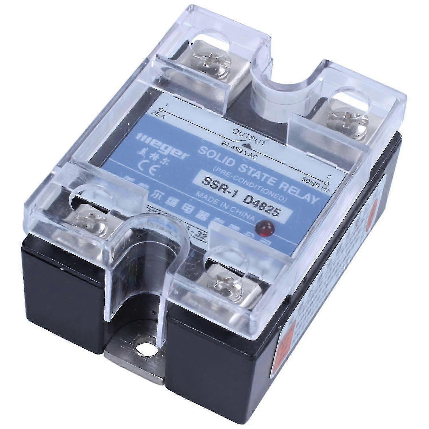 Single-phase Solid State Relay 25A DC 3-32 V AC 24-480 V for certain brands