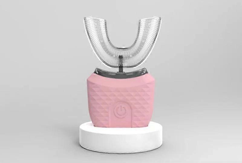 PINK Sonic Electric Automatic Toothbrush U Shape 360 Degree + 1 Extra U Shape