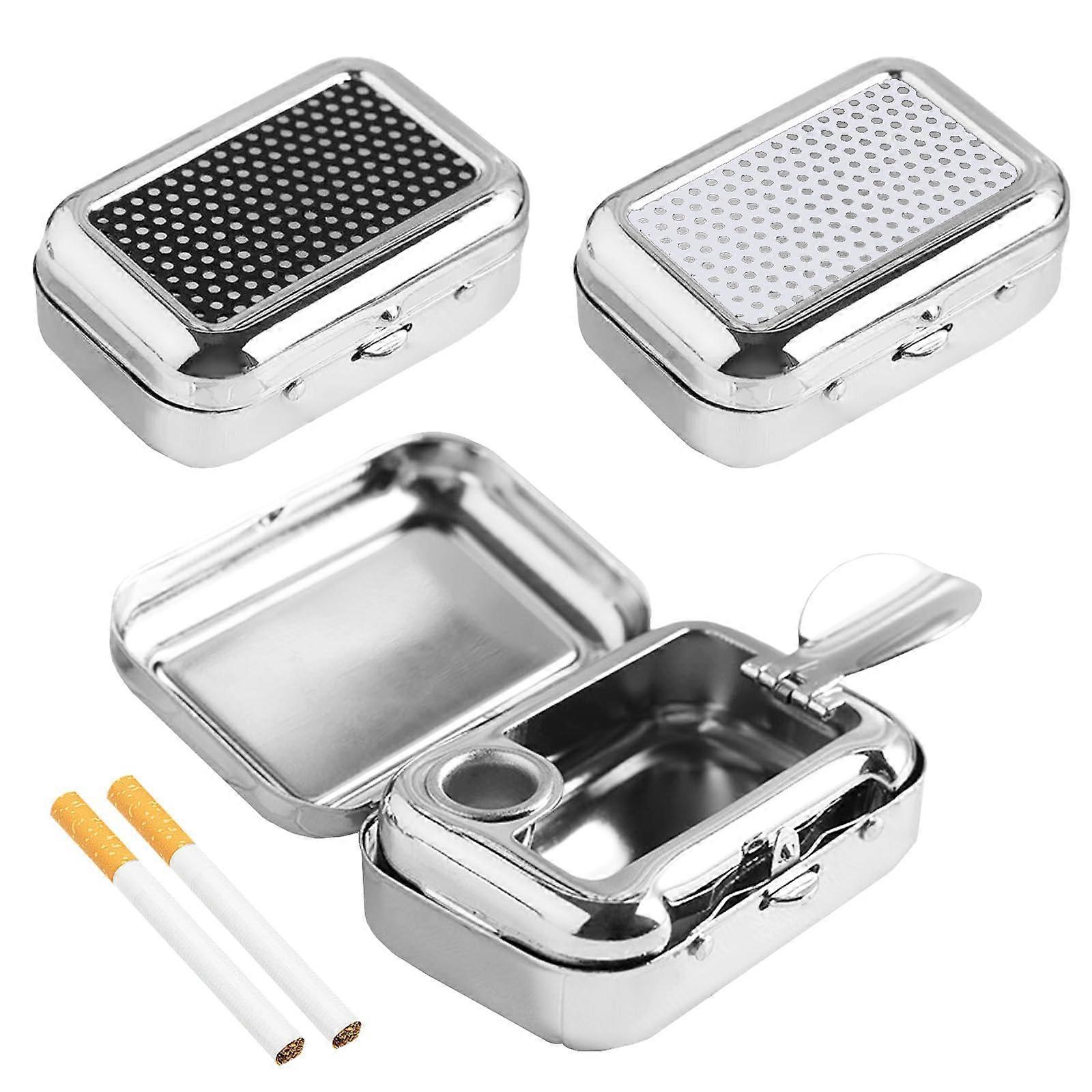Portable OdorProof Pocket Ashtray, Set of 2 Travel Ashtrays for Smoking On the Go – Ideal for Camping, Outdoors, and Trips.