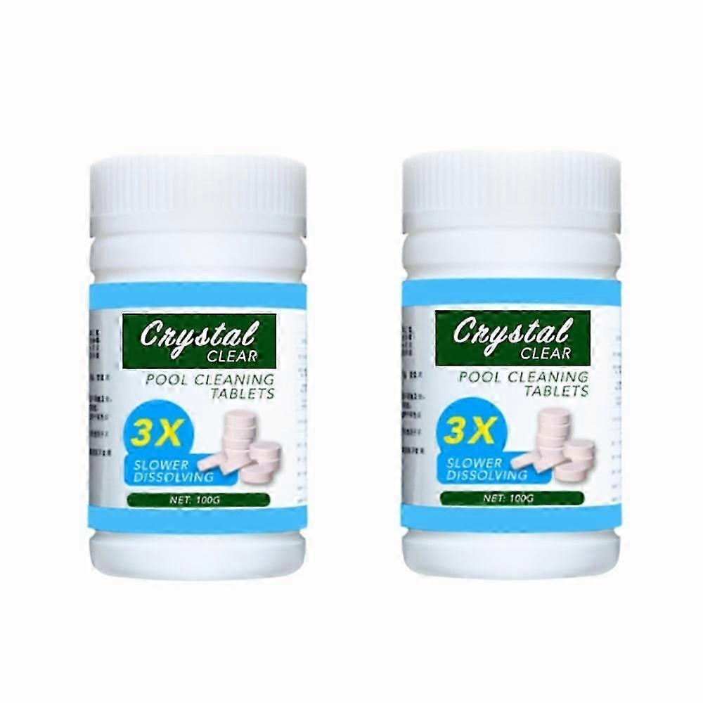 100/200pcs Chlorine Swimming Pool Cleaning Tablet Floating Hot Tub Safe Lasting New
