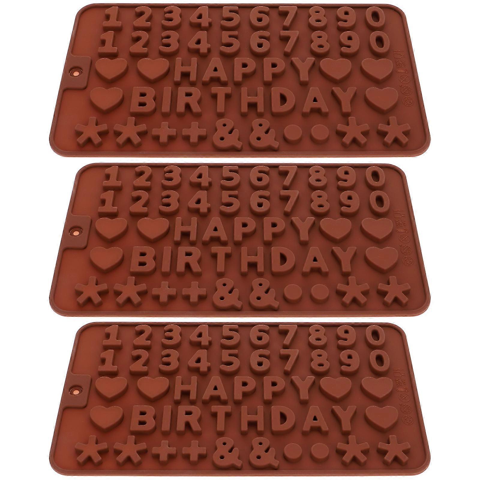 Molds for Candy Making Non-stick for Family and Friends 20.5X11.5X0.7CM 3Pcs