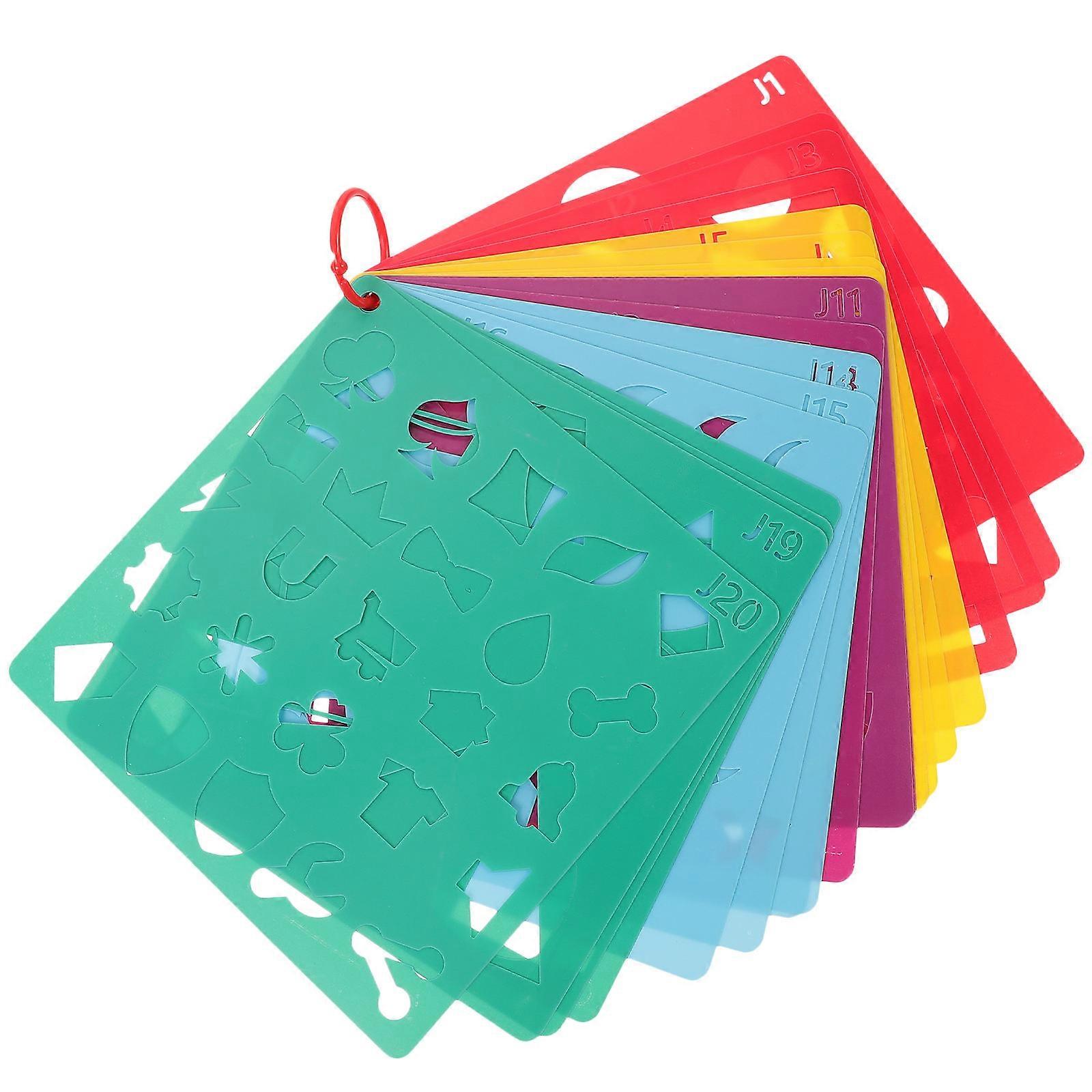 Diy Painting Stencils Drawing Art Templates Creative Projects Multi-Colored 15X15cm Stencil Drawing 20 Sheets