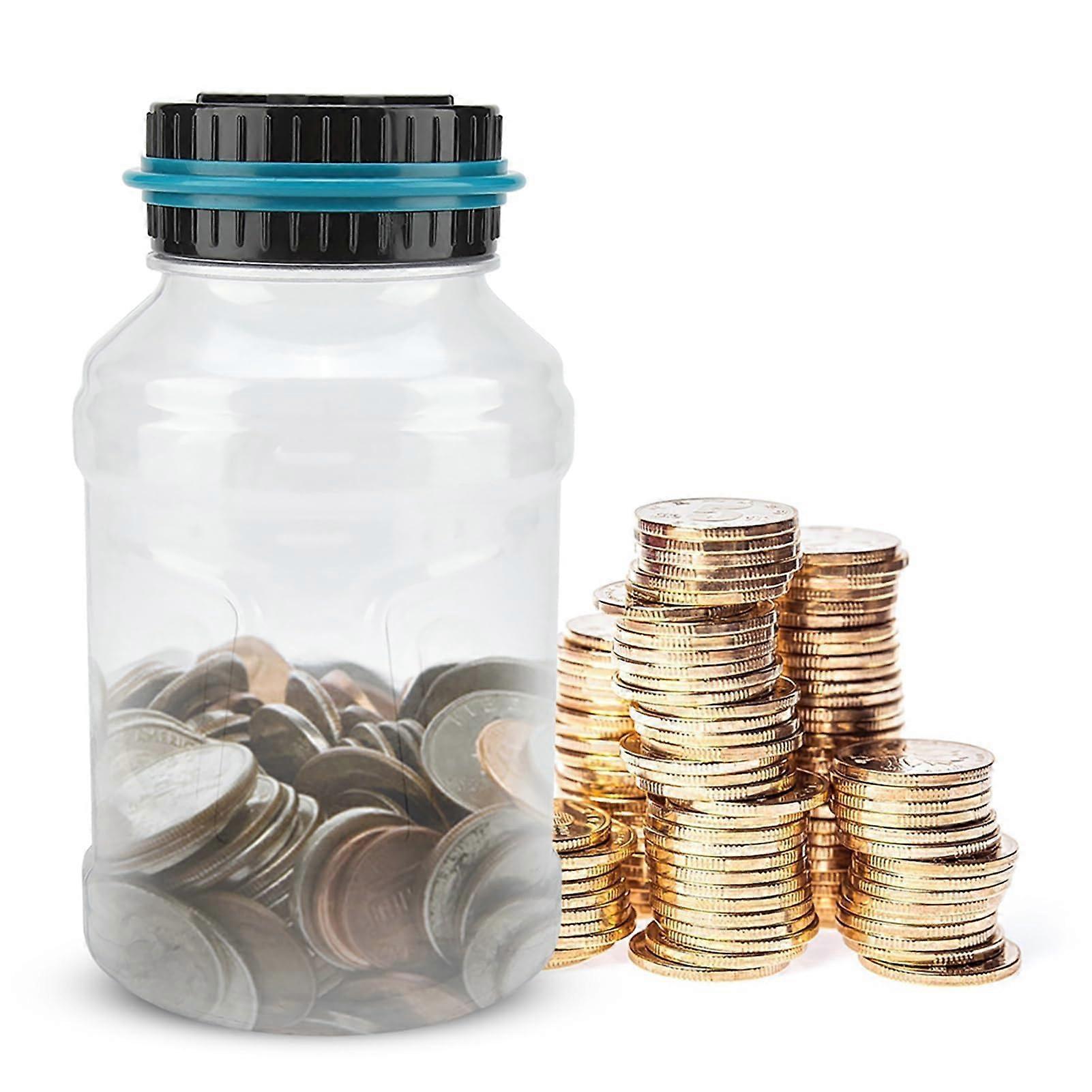 Digital Money Box With LCD Display Glass Construction Easy To Use For Adults 231 g Weight