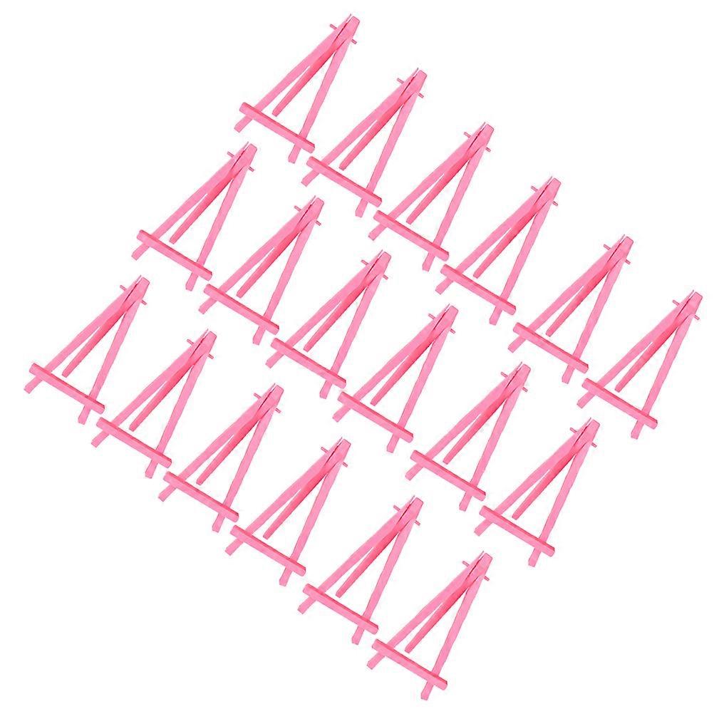 Mini Paint Stands Drawing Mini Plastic Easel Pink 2cm Thickness Display Easel 30Pcs