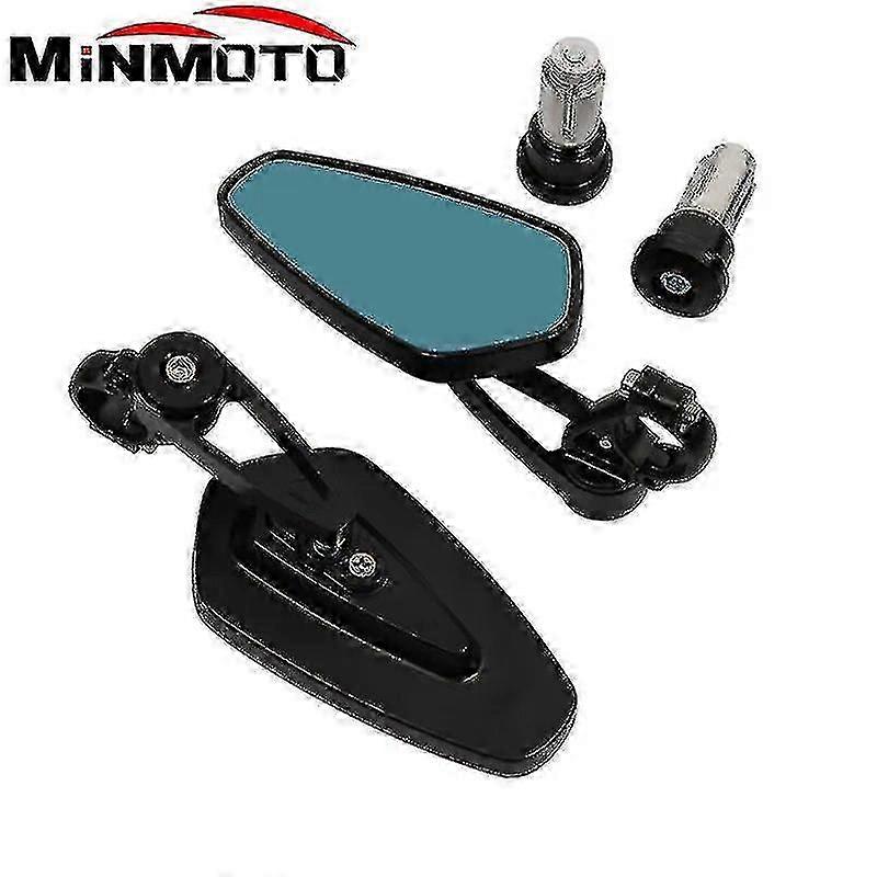 Rear View Handle Bar End Side Rearview Mirrors for Compatible Motorcycles