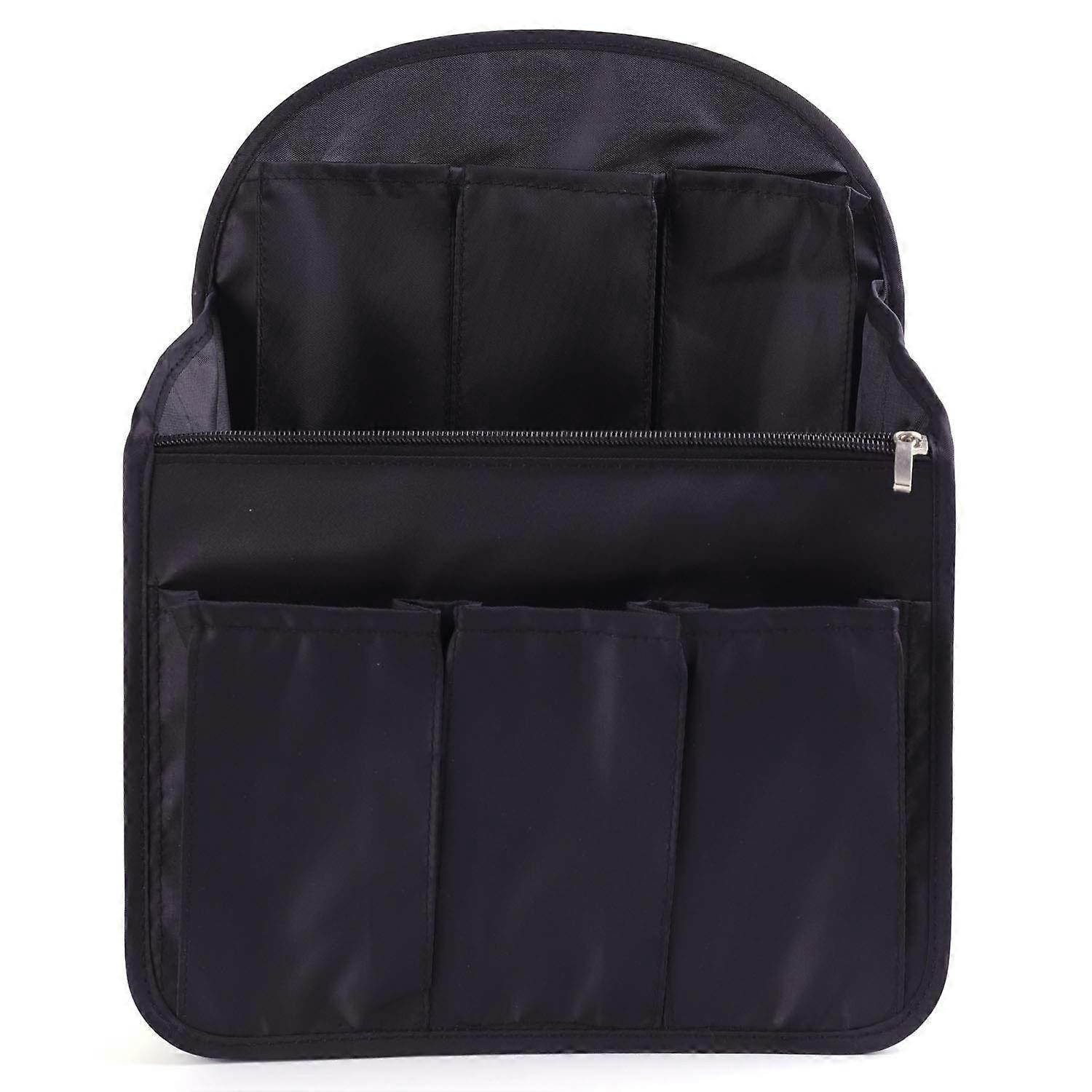 Bag Organizer, Nylon BaginBag Organizer, Backpack Organizer, Organizer Bag, Large Enough for A4 Paper, Small Size, Black L (27x14x35cm) Black L