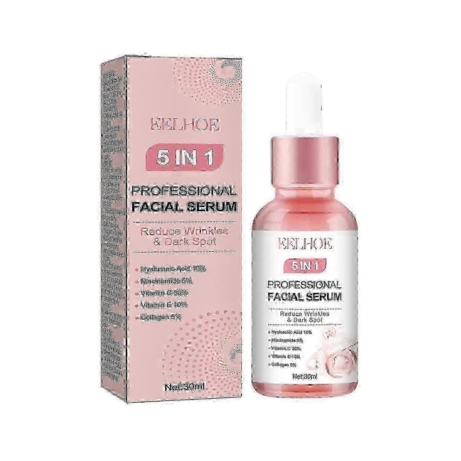EELHOE 5 In 1 Face Essence Hydrating, Firming, Whitening, Whitening And Anti-Wrinkle Essence For Fin