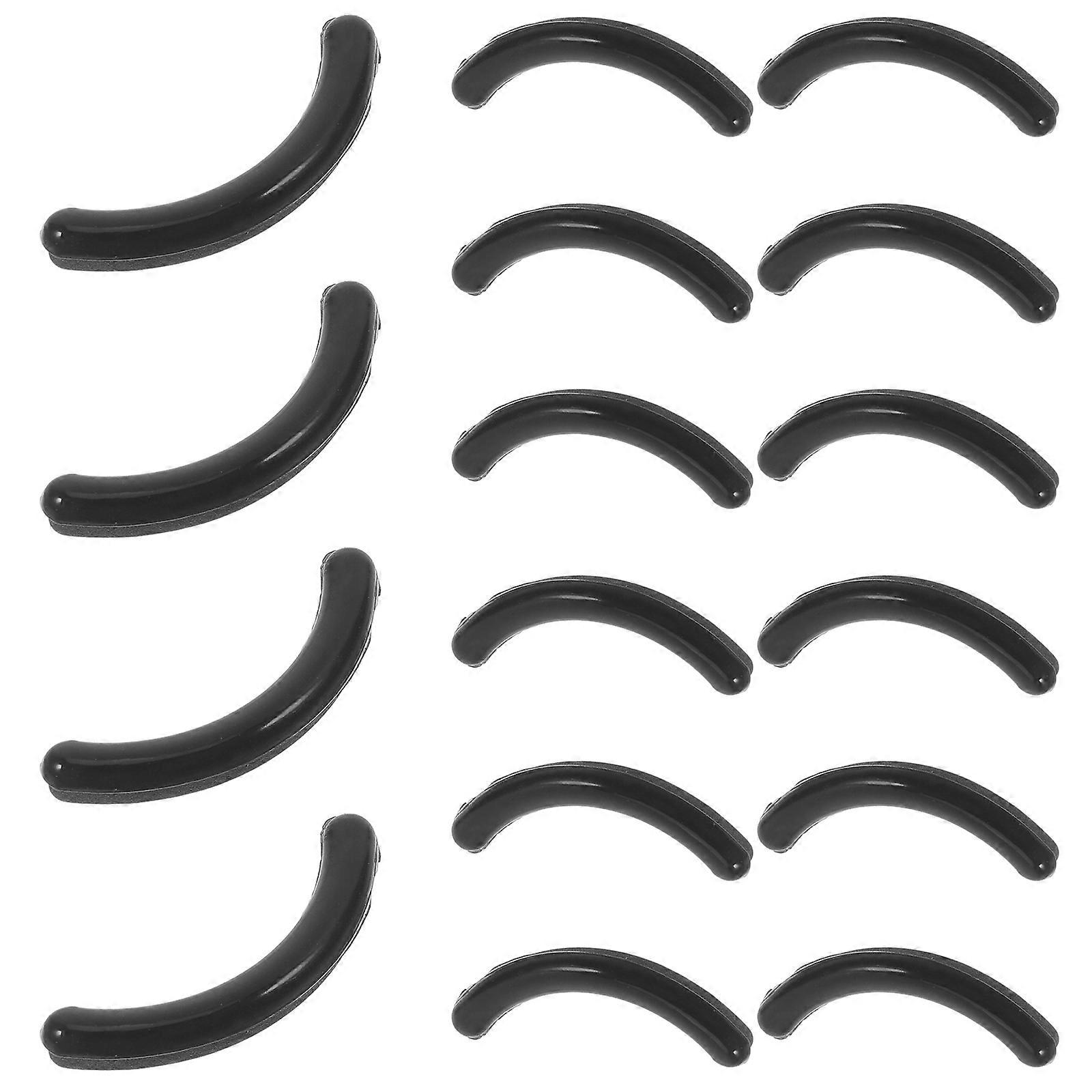 16pcs Eyelash Curler Replacement Pads, Washable Black Cushions for Effortless Curling, Compatible with Most Curlers, Easy to Replace