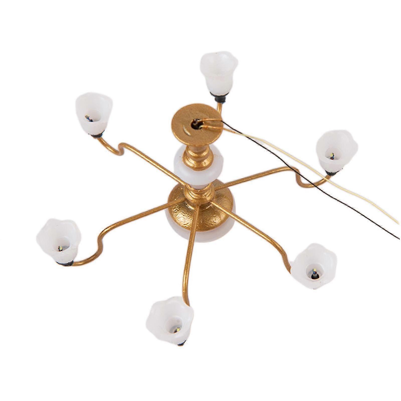 Hanging Lamp Model for DIY Miniatures Architecture Model Dollhouse Adornment Aureate