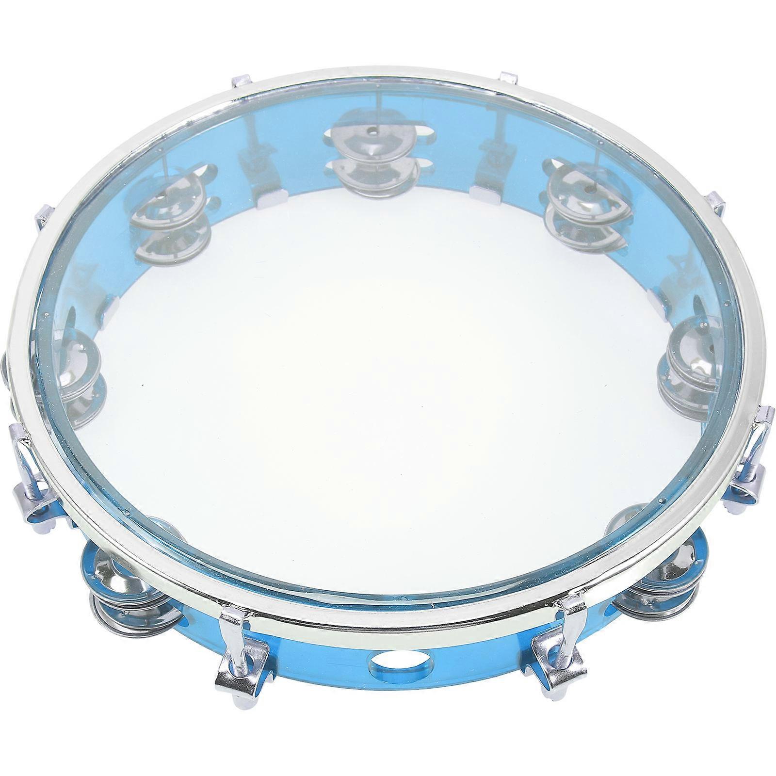 Tambourine Musical Instrument Bright Sound Tunable For Children Party 28x28cm 1Pcs