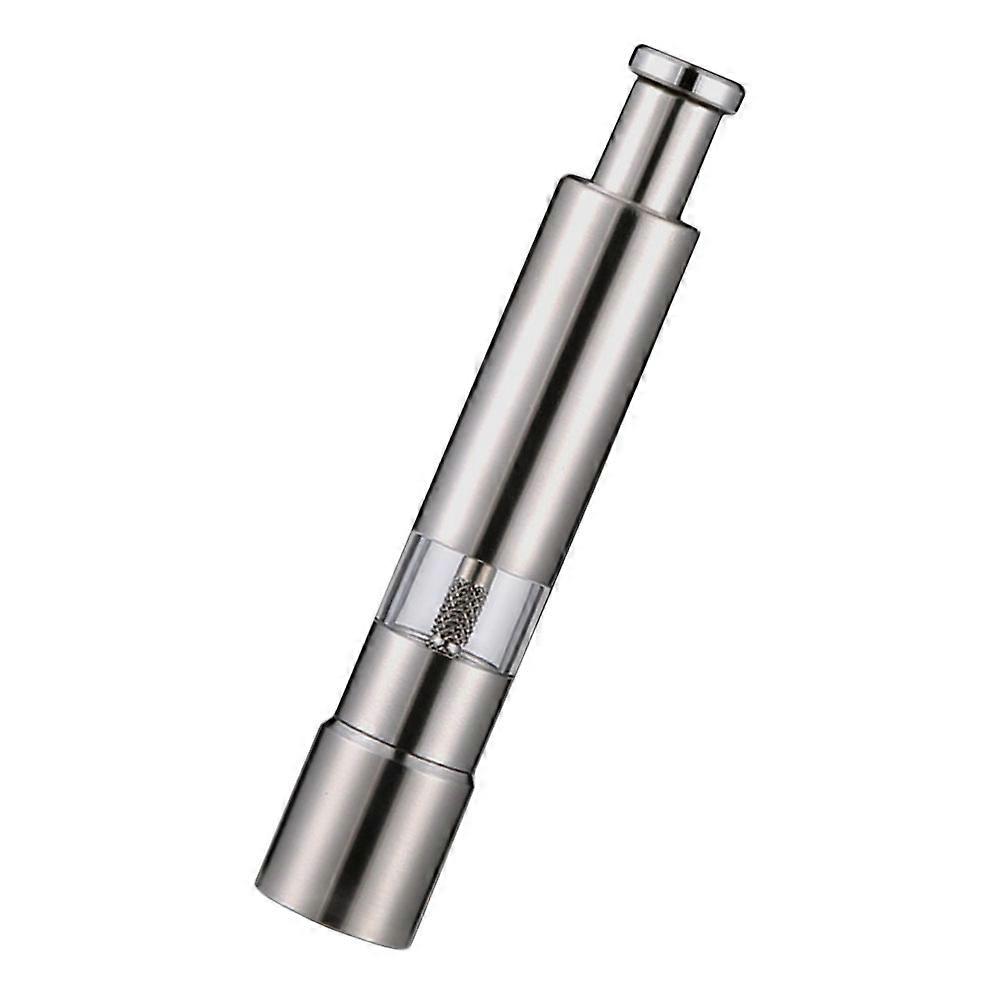 Stainless Steel Pepper Masher for Kitchen Use with Fine Grinding and Triangular Core Silver 1Pc
