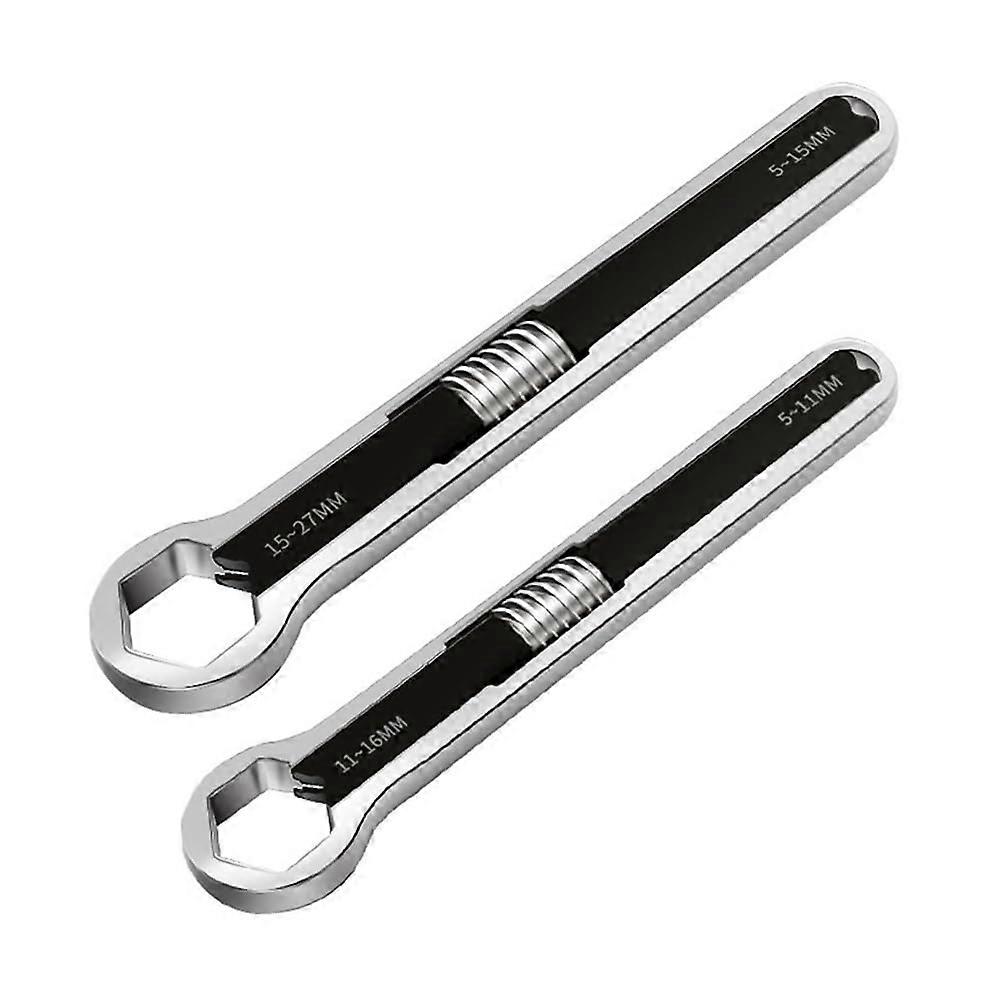 2 Multifunctional Ring Latch Set Adjustable Large / Small Double Clamp Ratchet Set Universal Maintenance Hand Tool