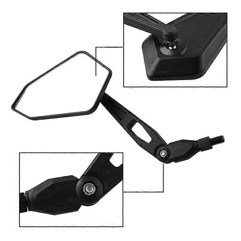 Motorbike rear view mirror Rear View Mirror W/Metal Mount Sight Reflector Pivot Rotation Angle Adjustable Lens